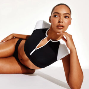 Cap-Sleeve Bikini Top